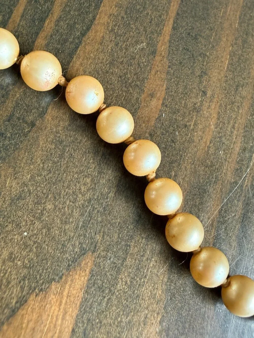 Vintage 1960s Trifari signed Faux pearl necklace Adjustable choker